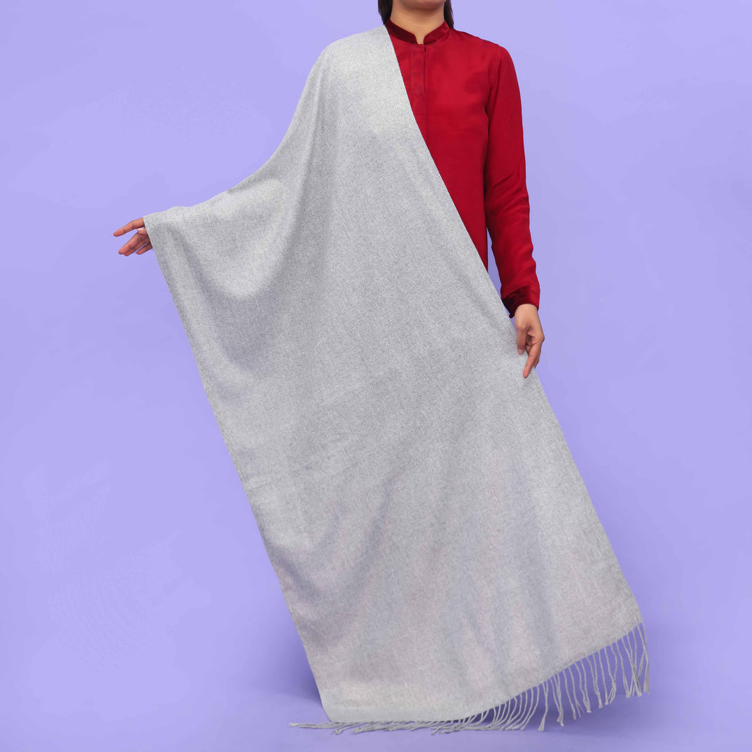 Silver Acrylic Winter Shawl PN4217