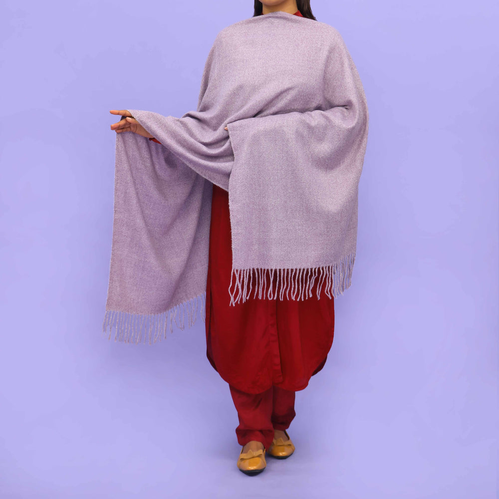 Lilac Acrylic Winter Shawl PN4219