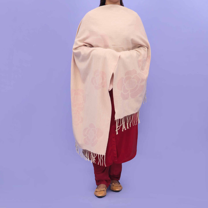 Pink Acrylic Winter Shawl PN4290