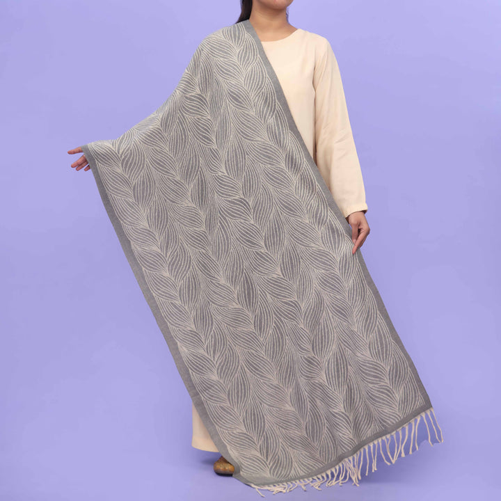 Grey Acrylic Winter Shawl PN4299