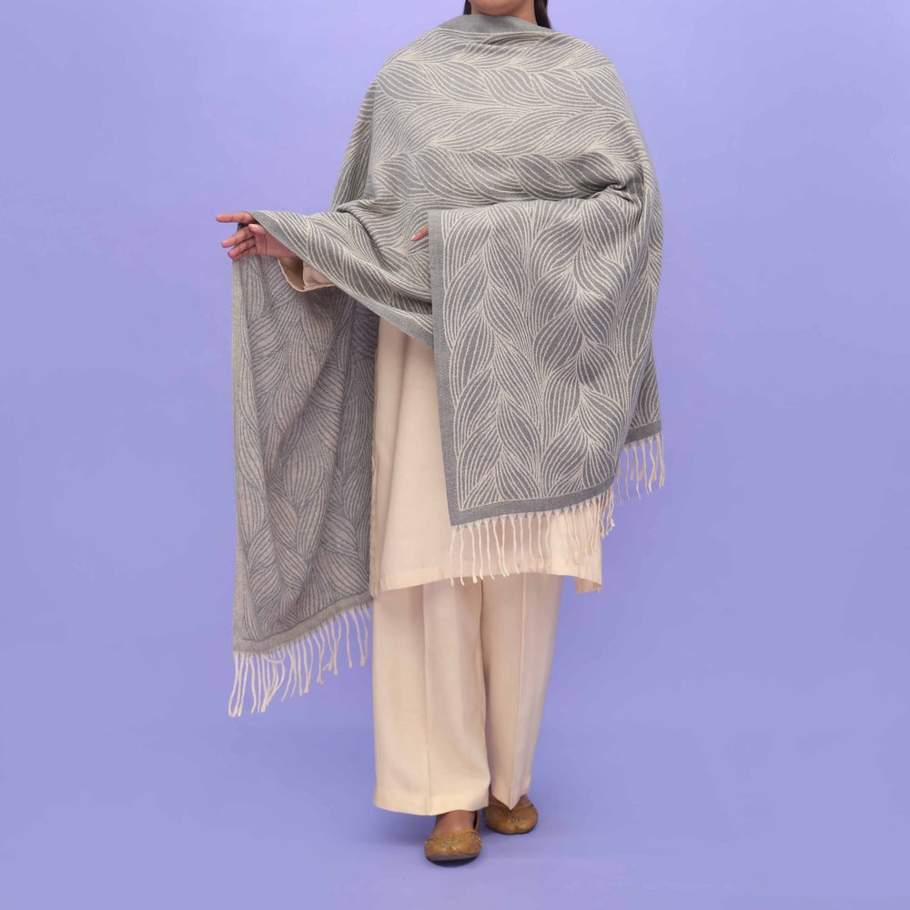 Grey Acrylic Winter Shawl PN4299