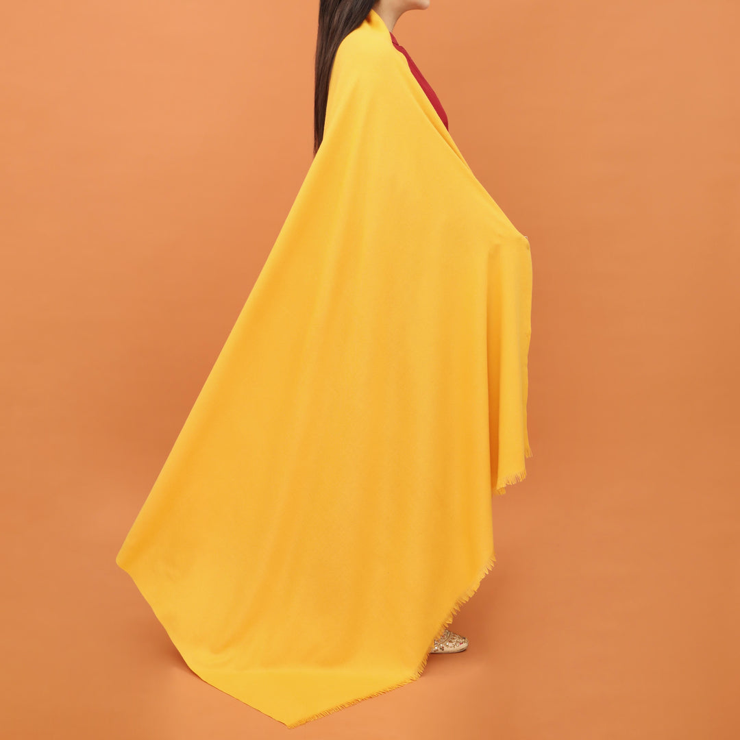 Yellow Acrylic Winter Shawl PN4304