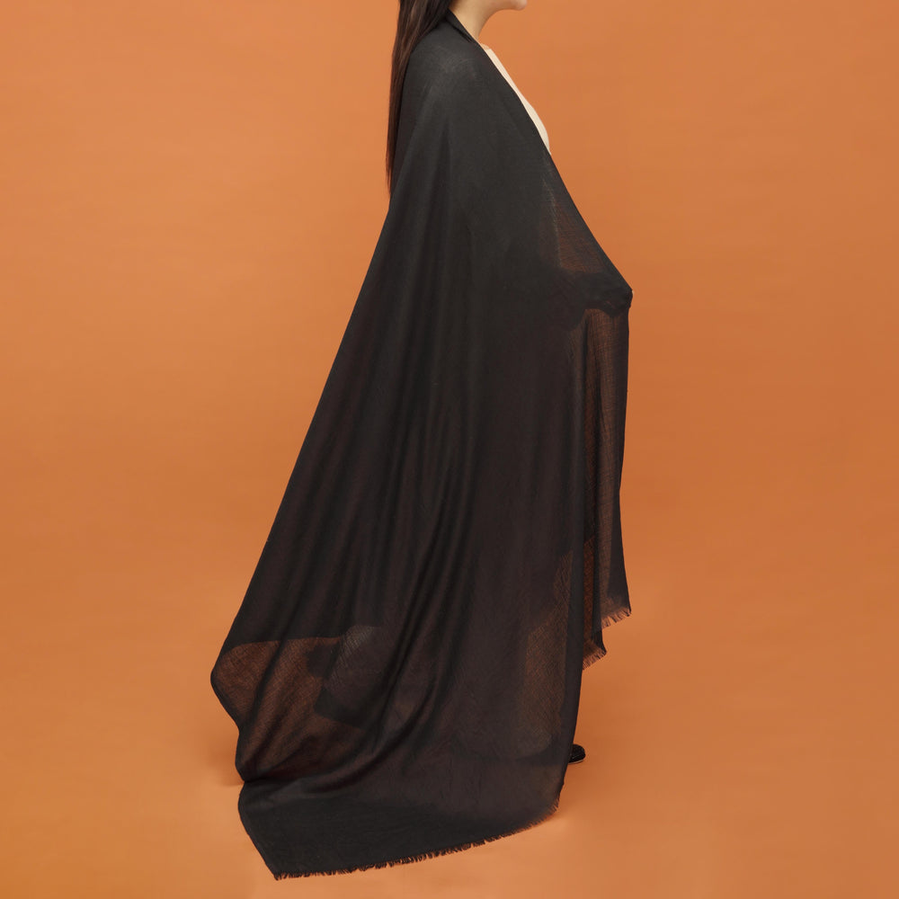 Black Acrylic Winter Shawl PN4314