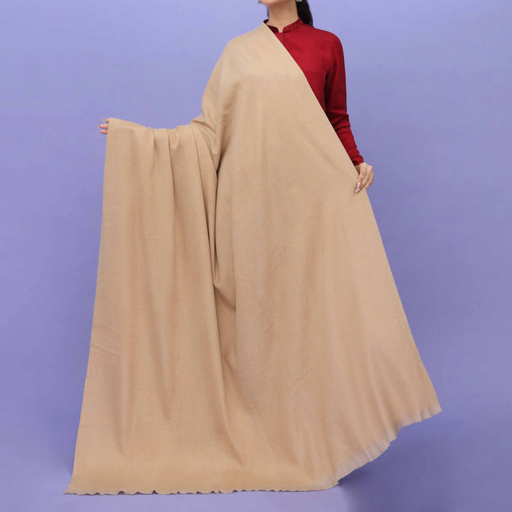 Khaki Acrylic Winter Shawl PN4329