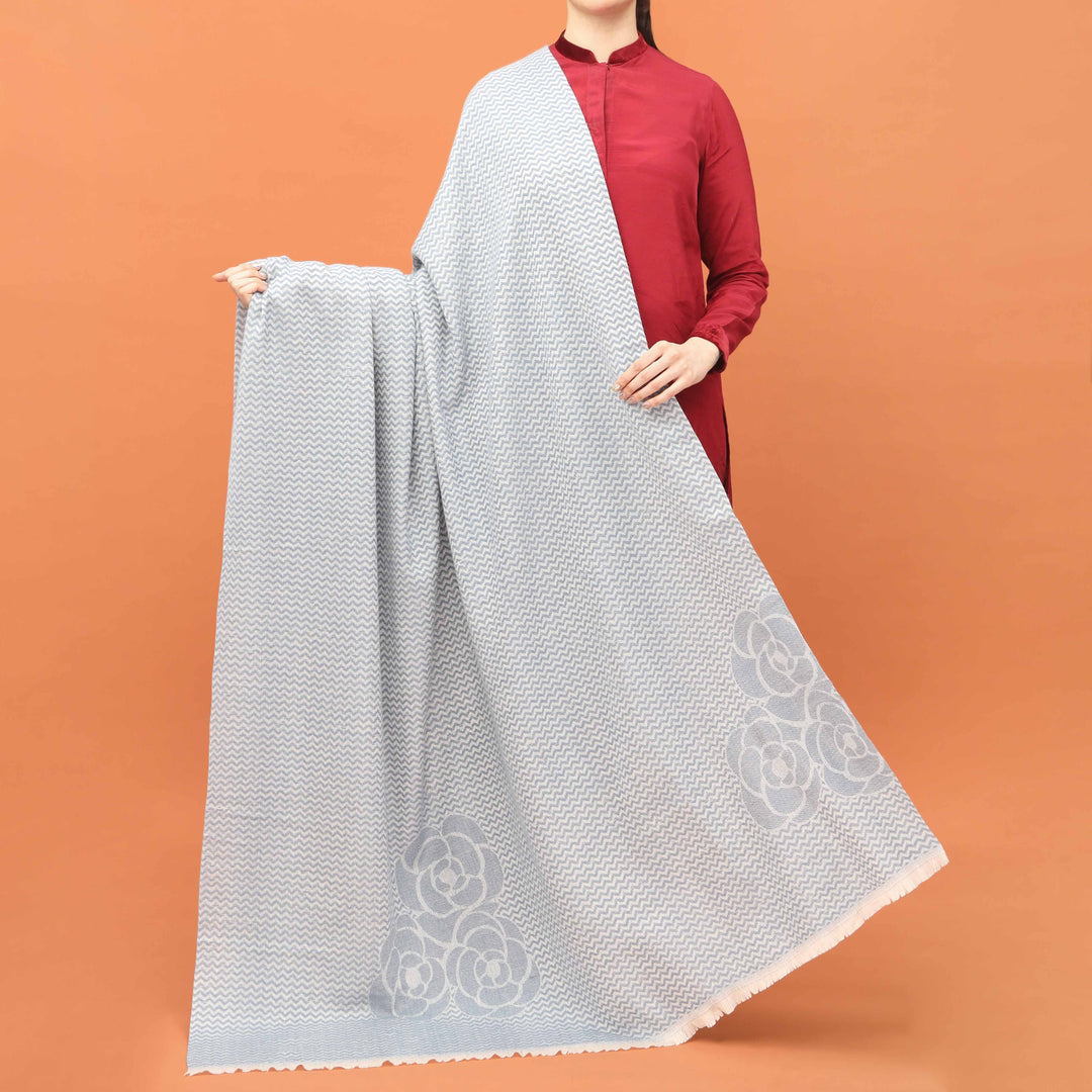 Grey Acrylic Winter Shawl PN4338