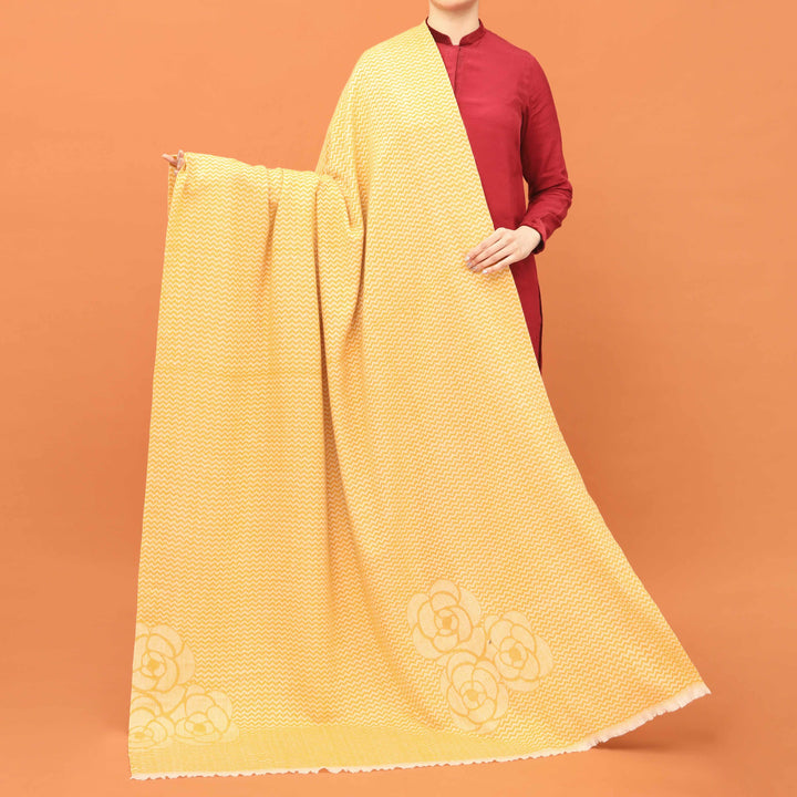 Mustard Acrylic Winter Shawl PN4339