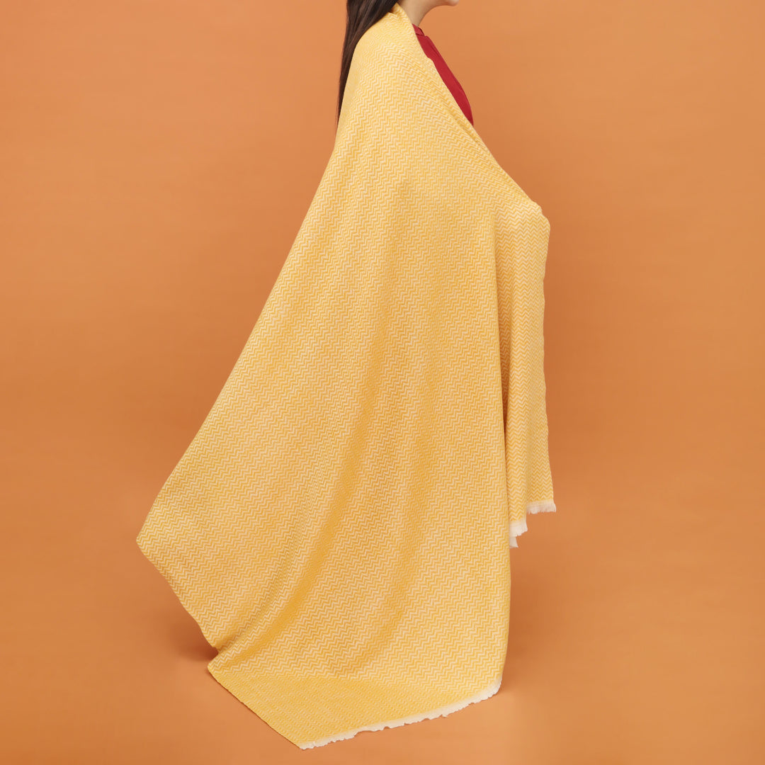 Mustard Acrylic Winter Shawl PN4356