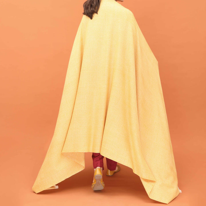 Mustard Acrylic Winter Shawl PN4386