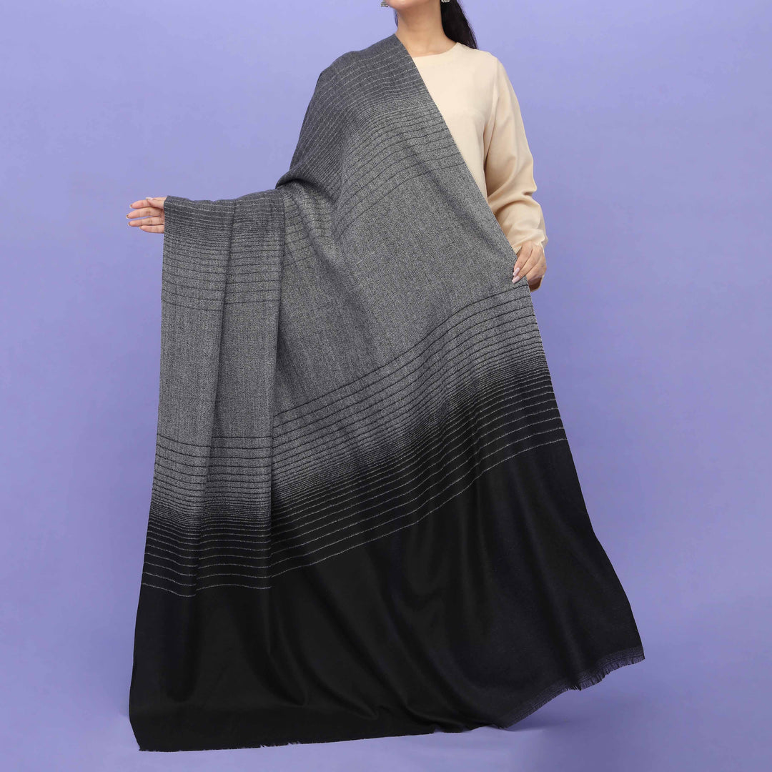 Black Acrylic Winter Shawl PN4447