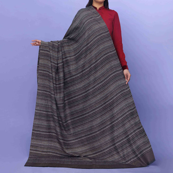 Brown Acrylic Winter Shawl PN4456