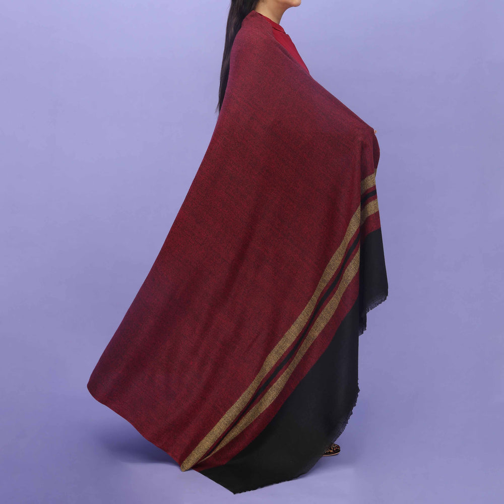 Maroon Acrylic Winter Shawl PN4473