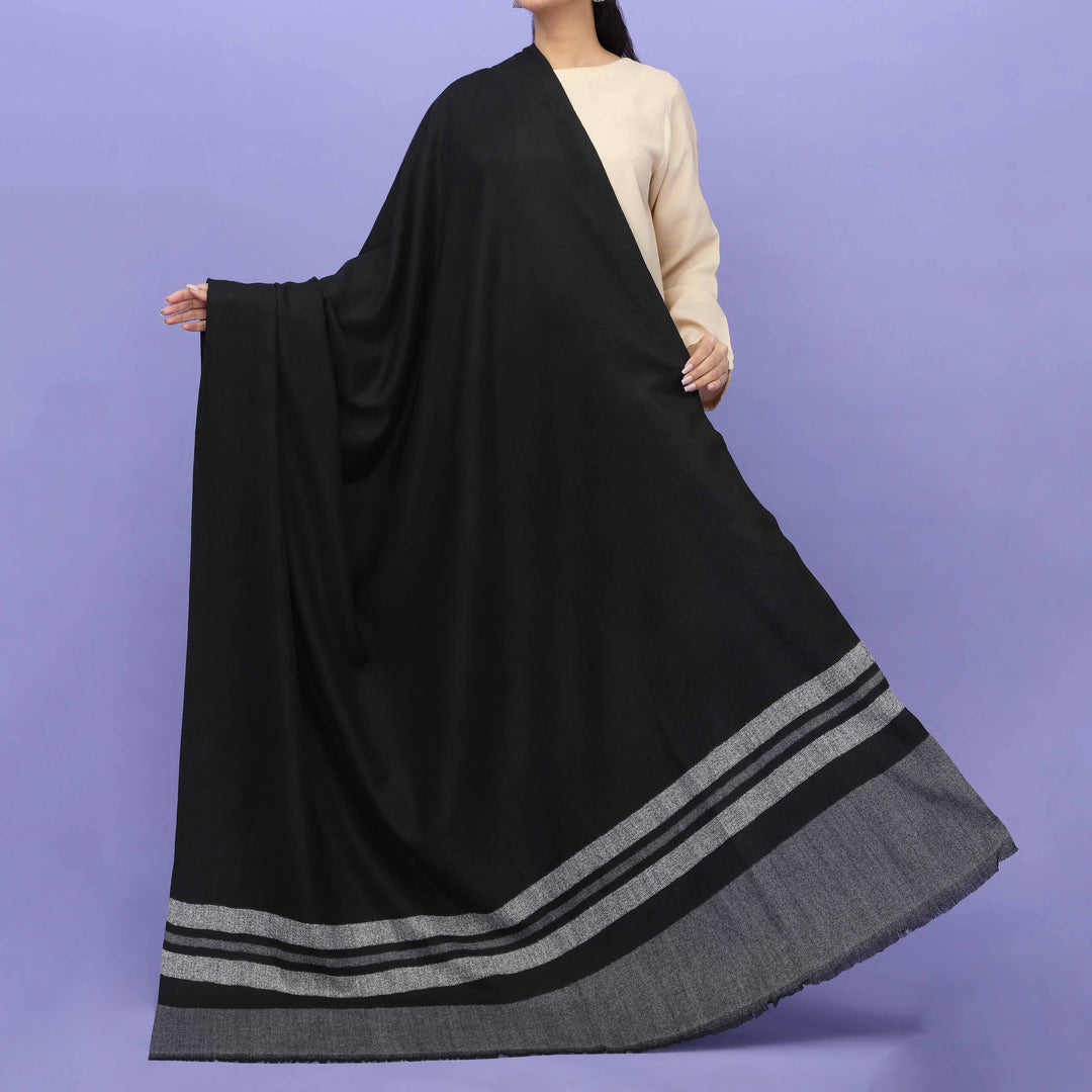 Black Acrylic Winter Shawl PN4476