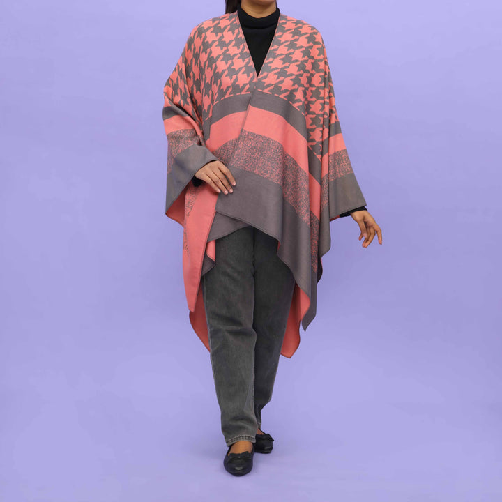 Pink Winter Cape Shawl PN4703