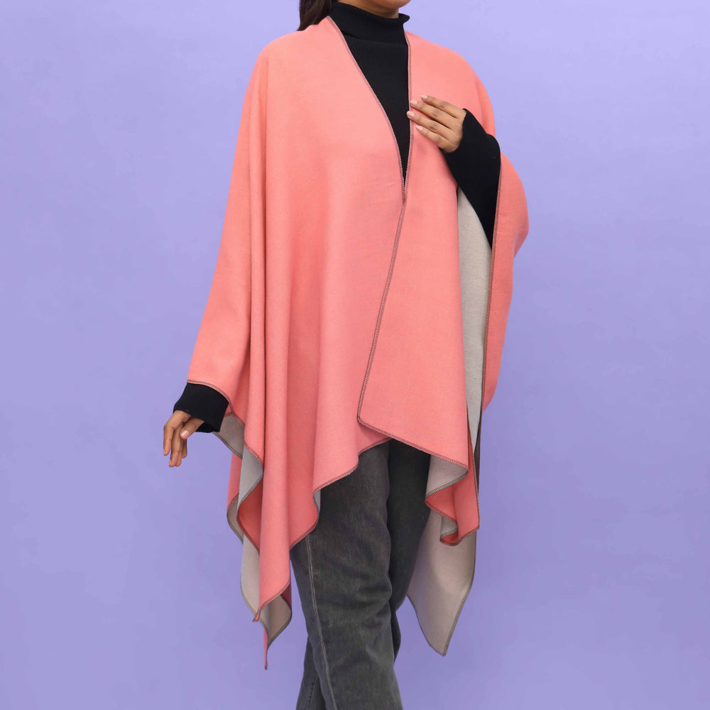 Pink Winter Cape Shawl PN4720