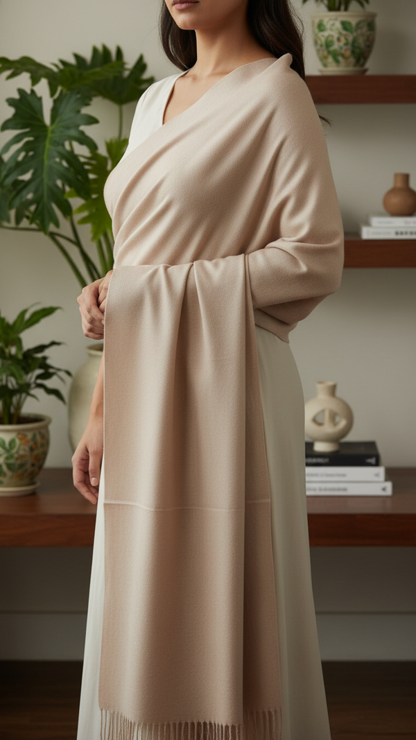 Beige Winter Stole PN5011