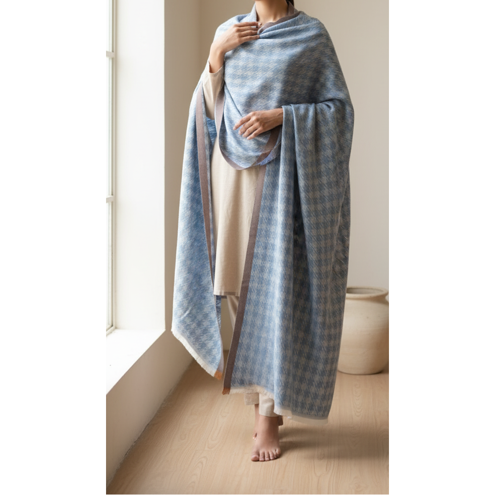 Blue Winter Stole PN5030