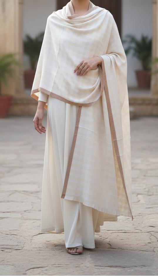 Off/White Winter Stole PN5035