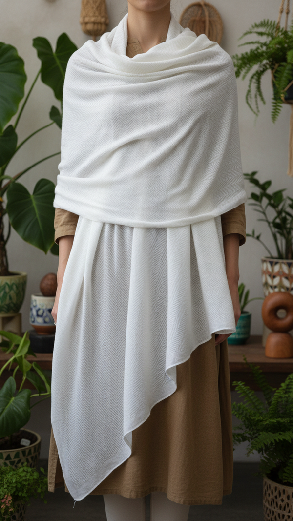 Cream Winter Stole PN5066