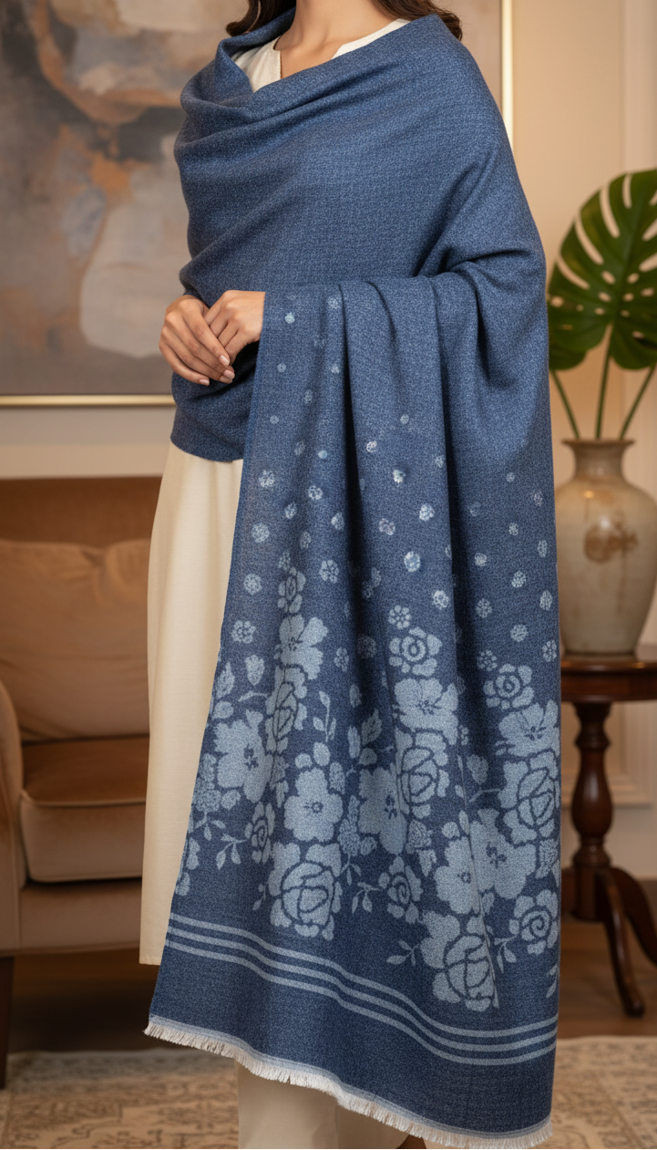 Blue Winter Stole PN5083