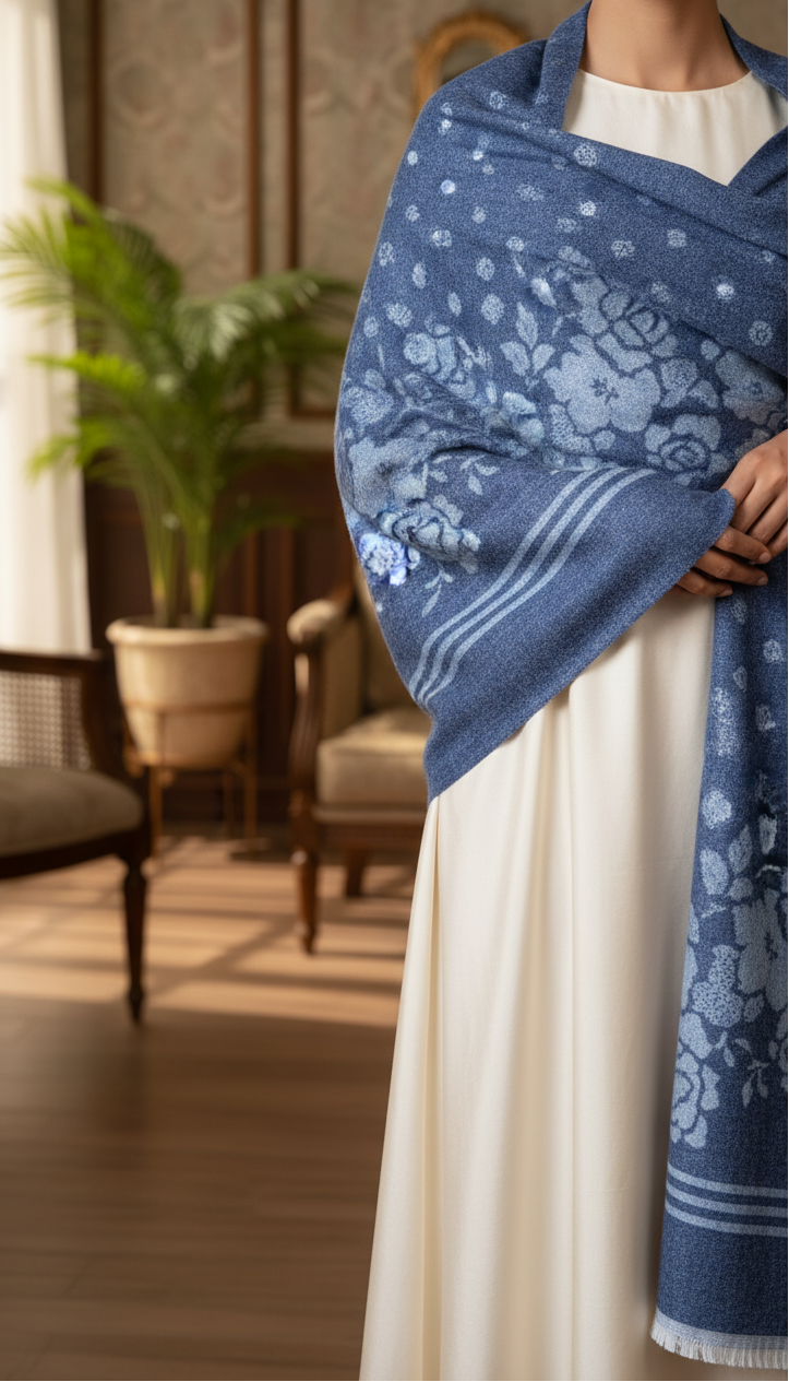 Blue Winter Stole PN5083