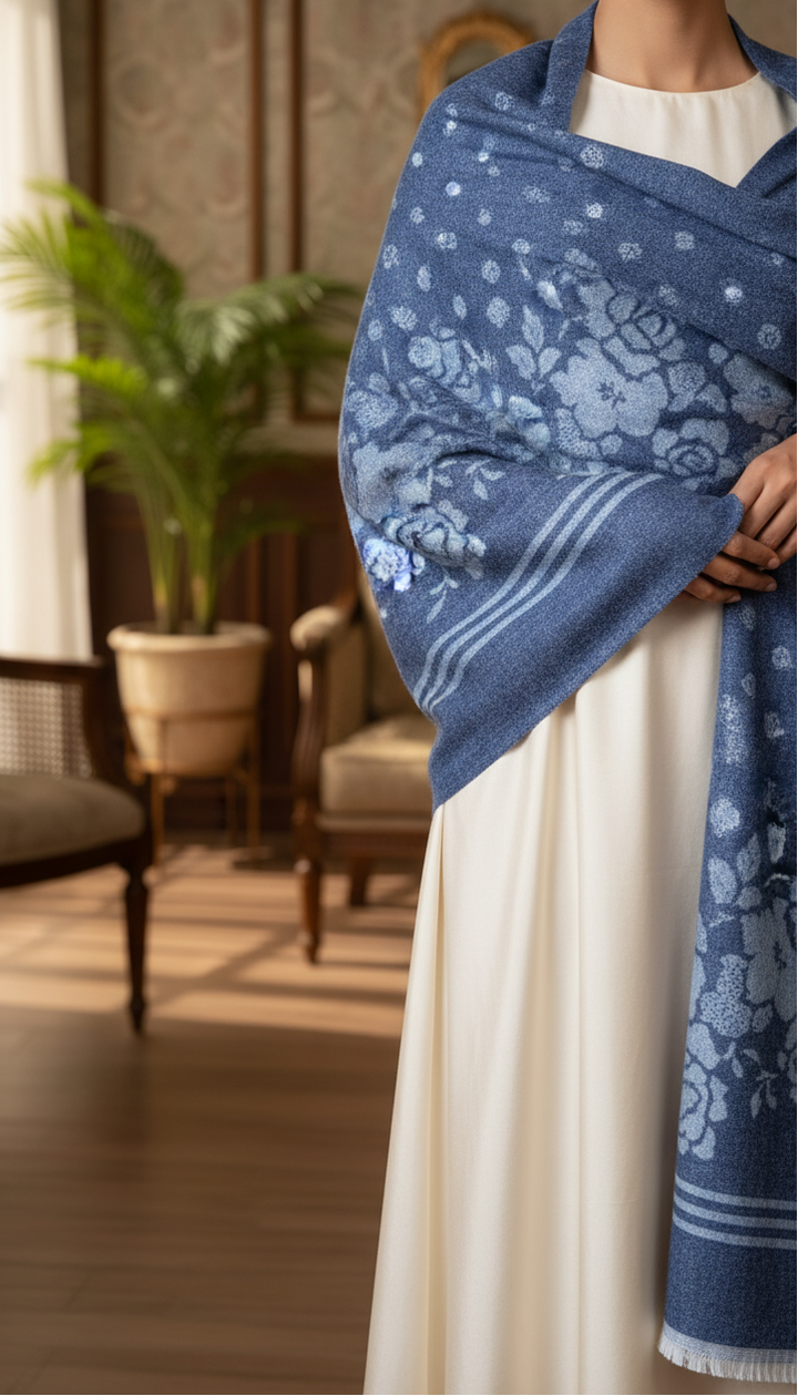 Blue Winter Stole PN5083