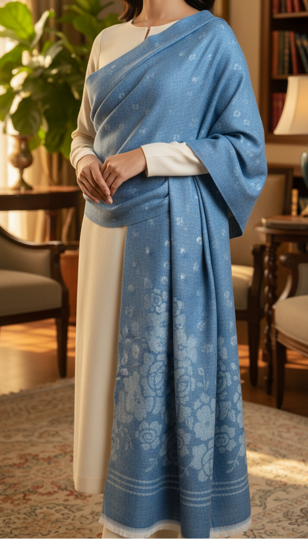 Sky Blue Winter Stole PN5086