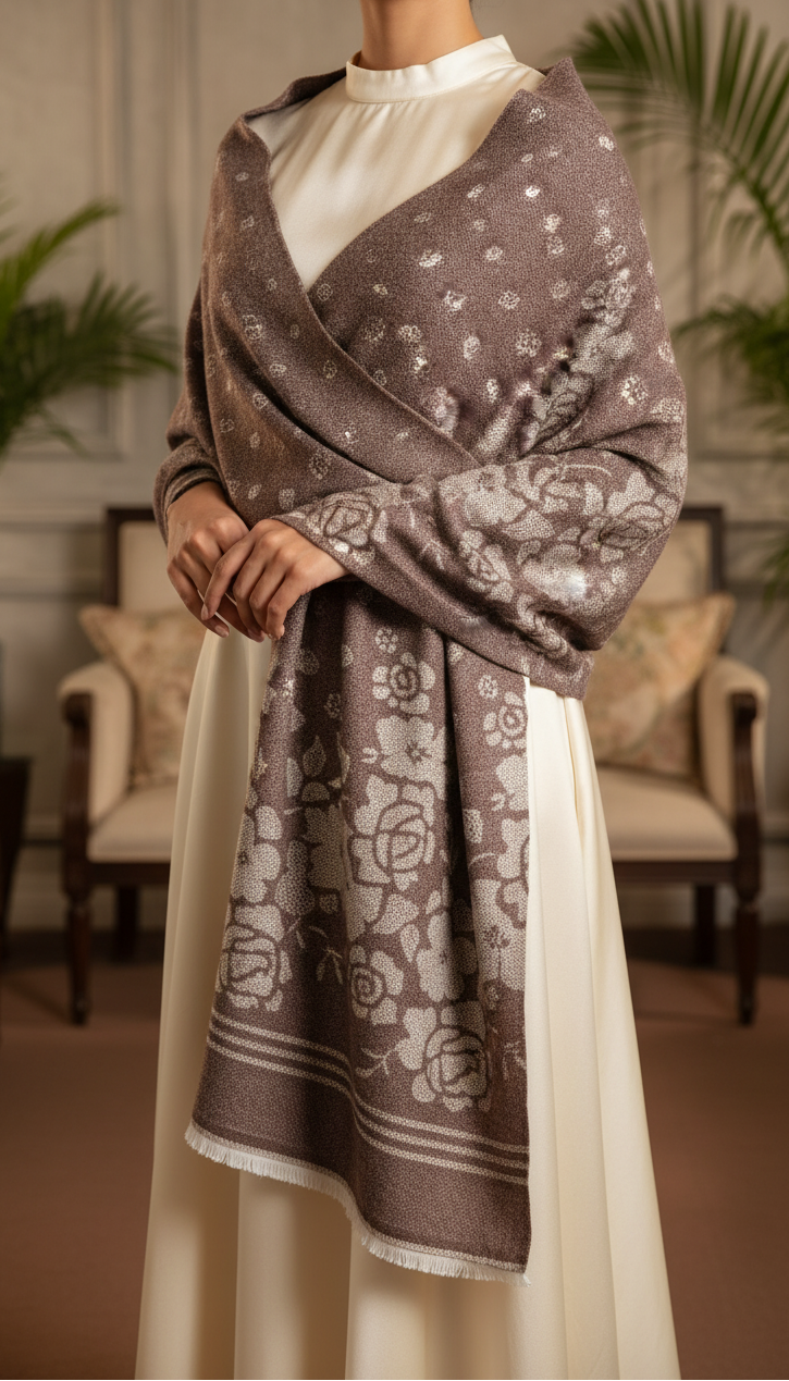 Coffee Winter Stole PN5088