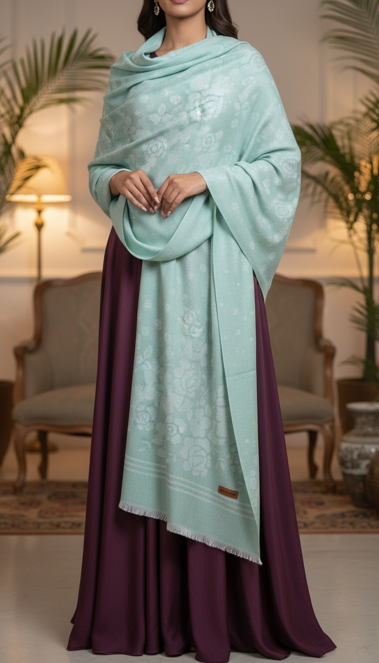 Green Winter Stole PN5090