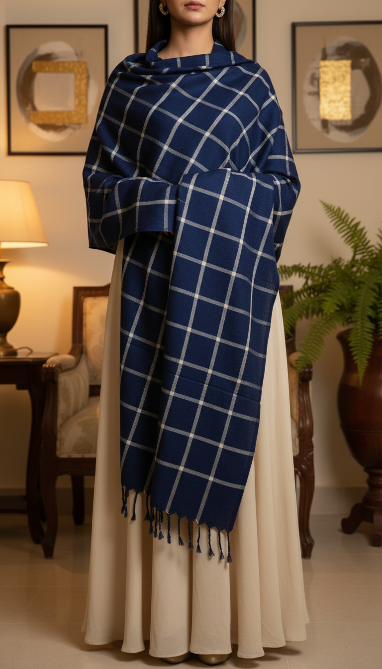 Blue Winter Stole PN5127