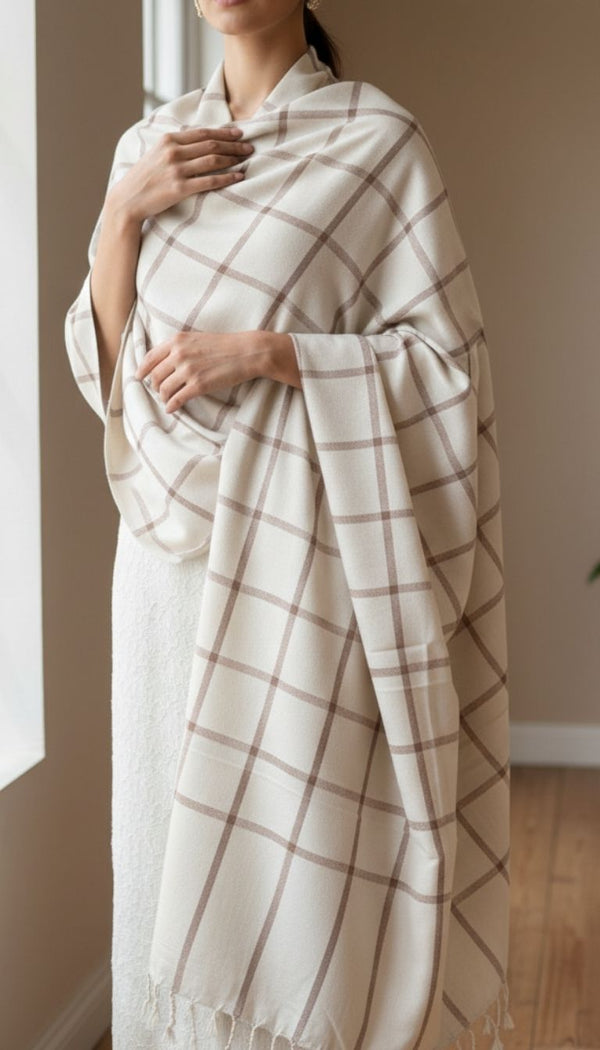 Cream Winter Stole PN5134