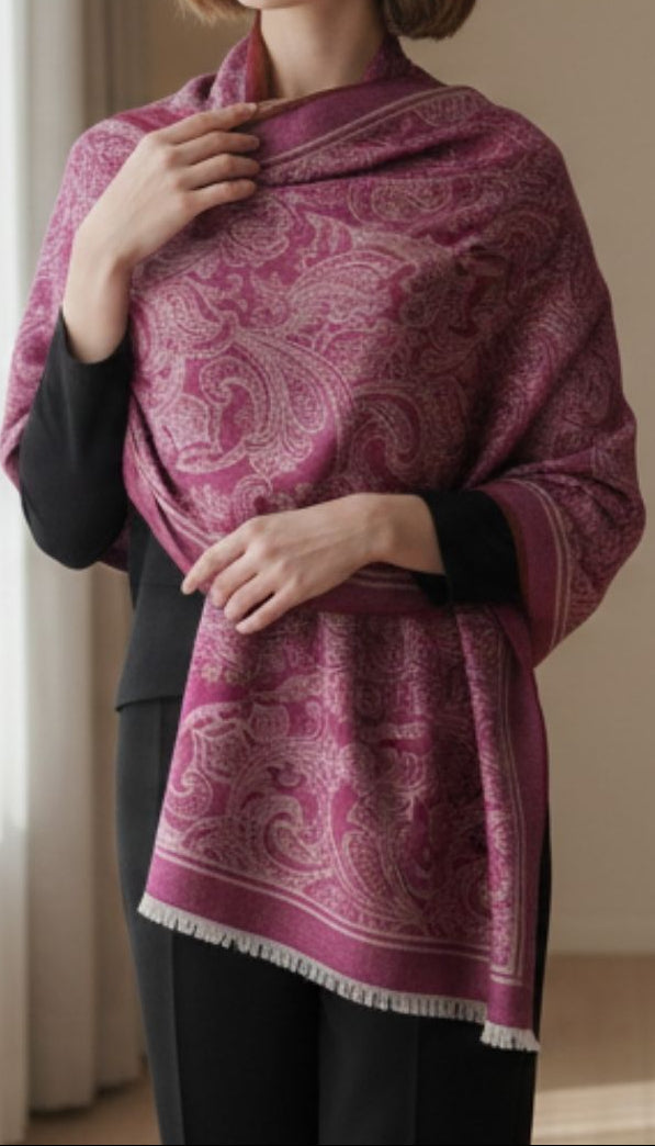 Maroon Winter Stole PN5140