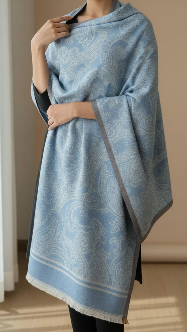 Sky Blue Winter Stole PN5145