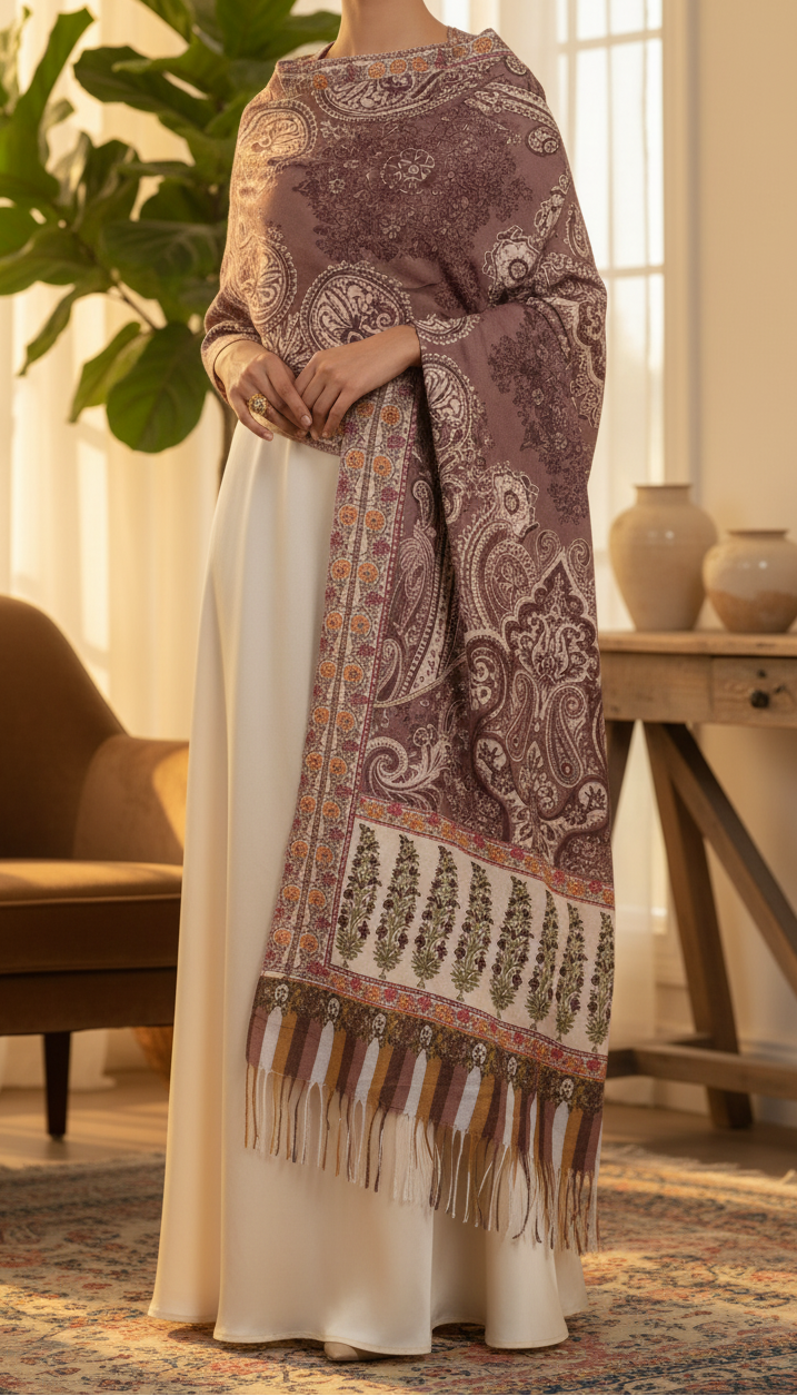 Coffee Winter Stole PN5148