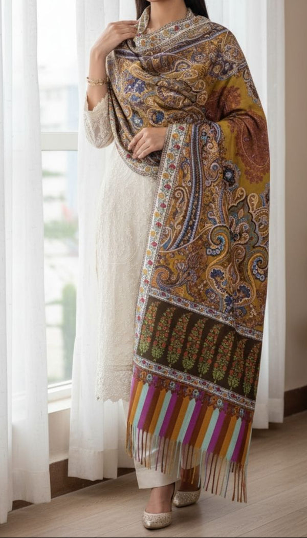 Mehndi Winter Stole PN5150