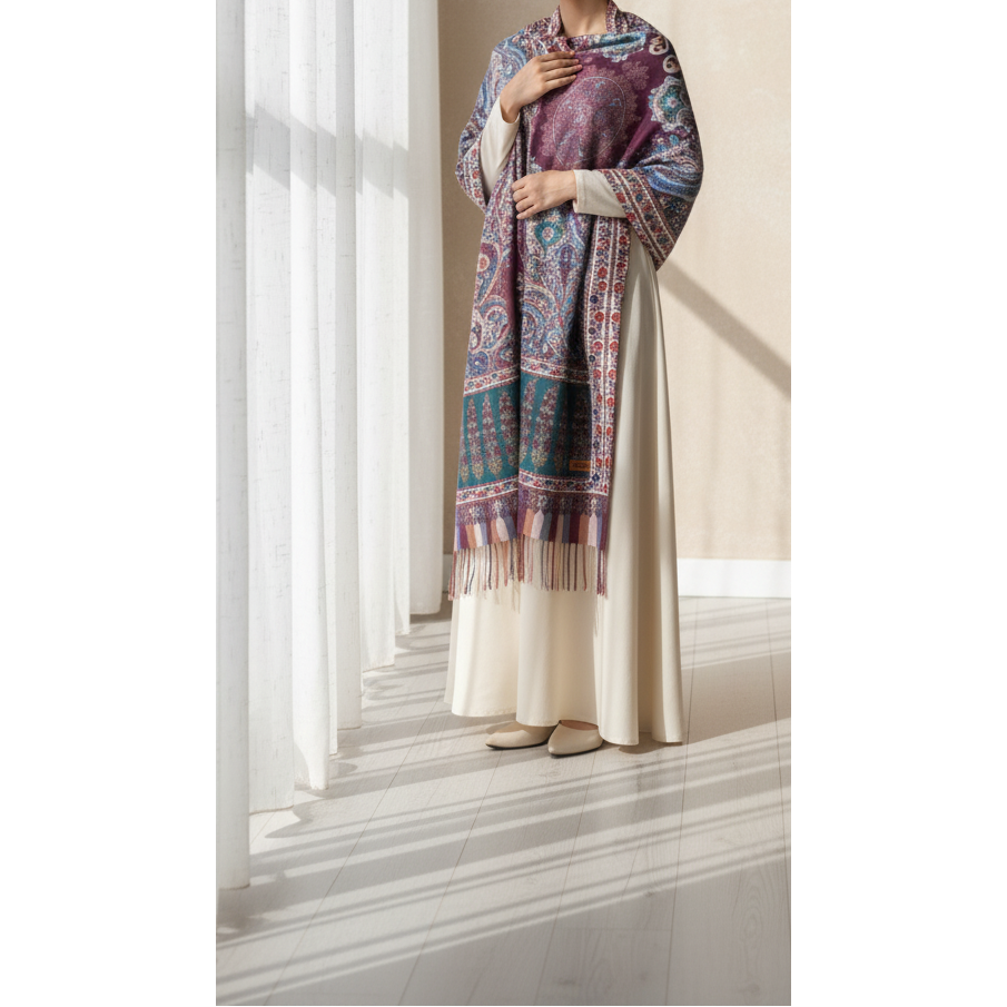 Maroon Winter Stole PN5151