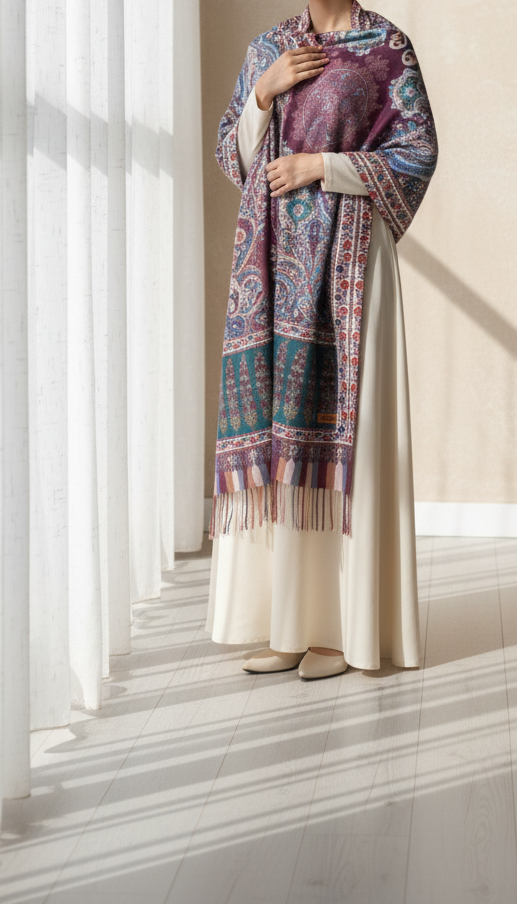 Maroon Winter Stole PN5151