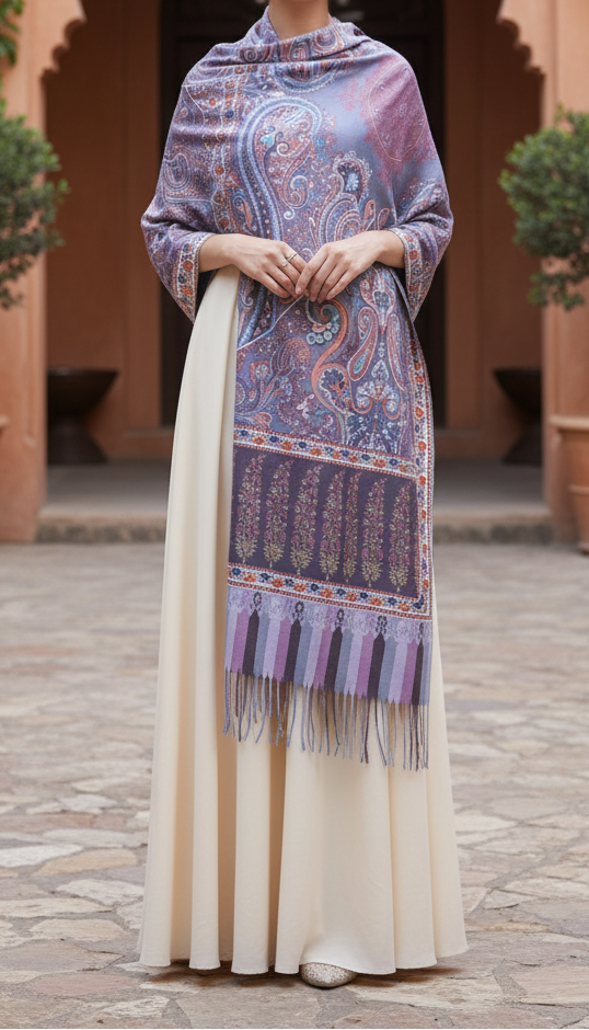 Sky Blue Winter Stole PN5157