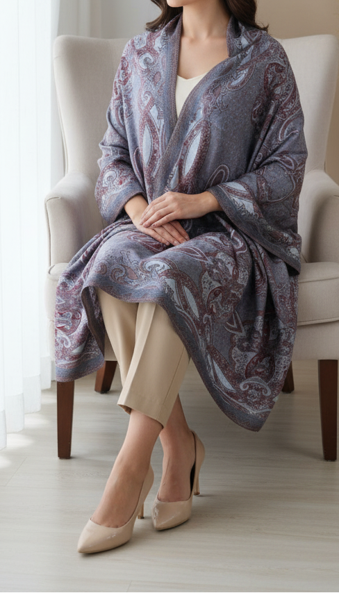 Grey Winter Stole PN5163
