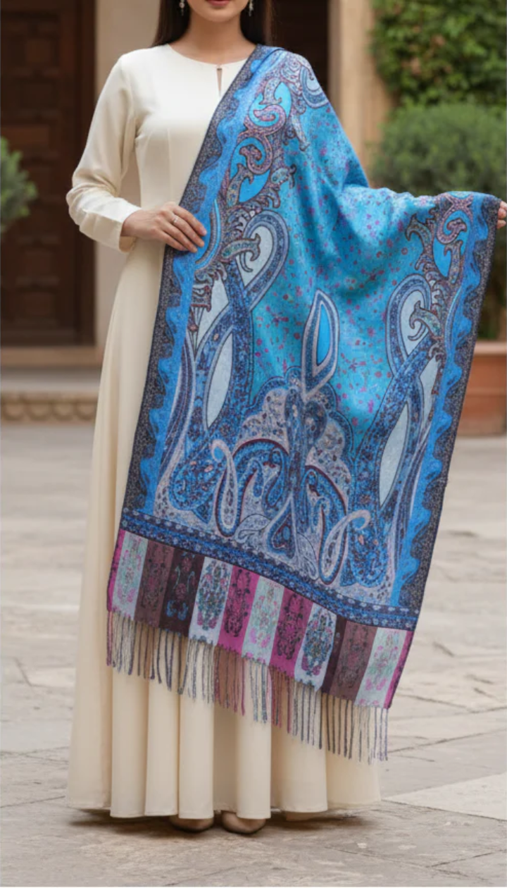 Blue Winter Stole PN5165