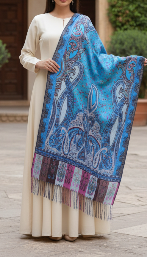 Blue Winter Stole PN5165