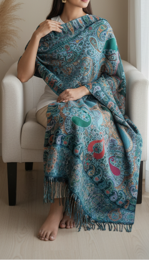 Green Winter Stole PN5174