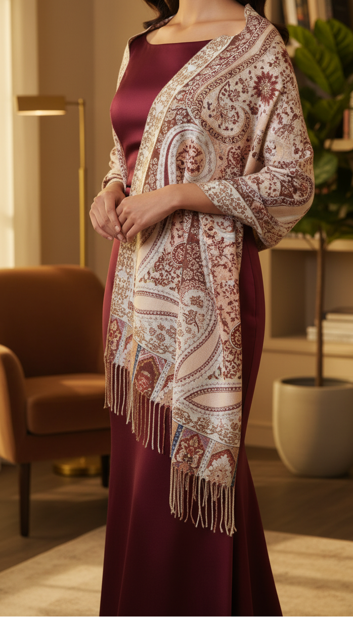 Beige Winter Stole PN5182