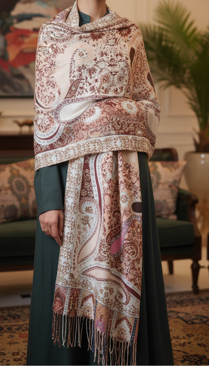 Beige Winter Stole PN5182