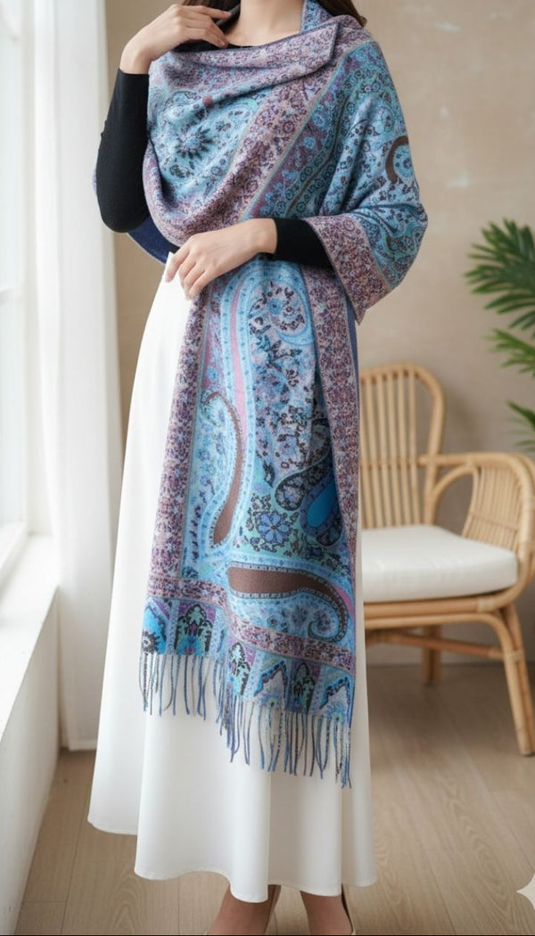 Sky Blue Winter Stole PN5183