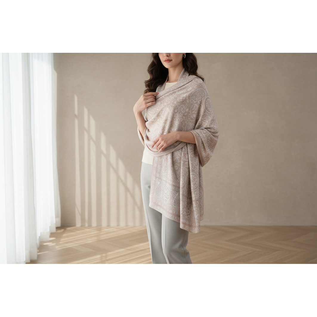 Beige Winter Stole PN5189