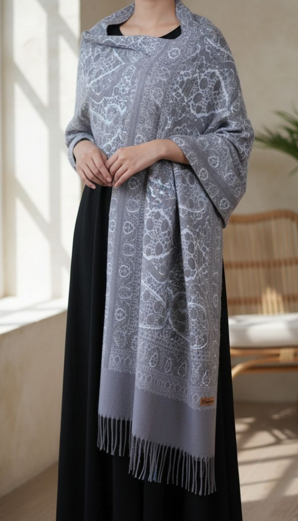 Grey Winter Stole PN5190