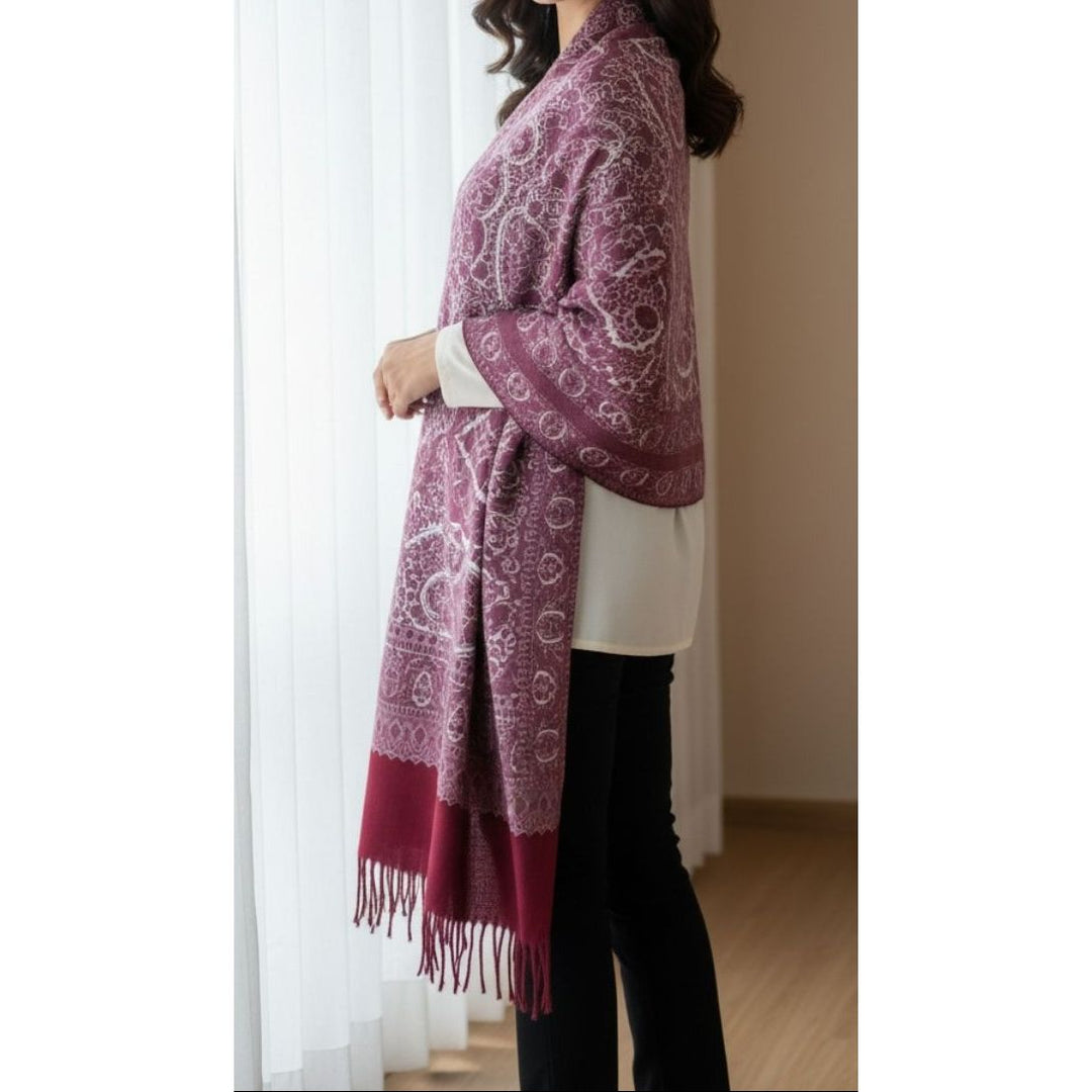 Maroon Winter Stole PN5194