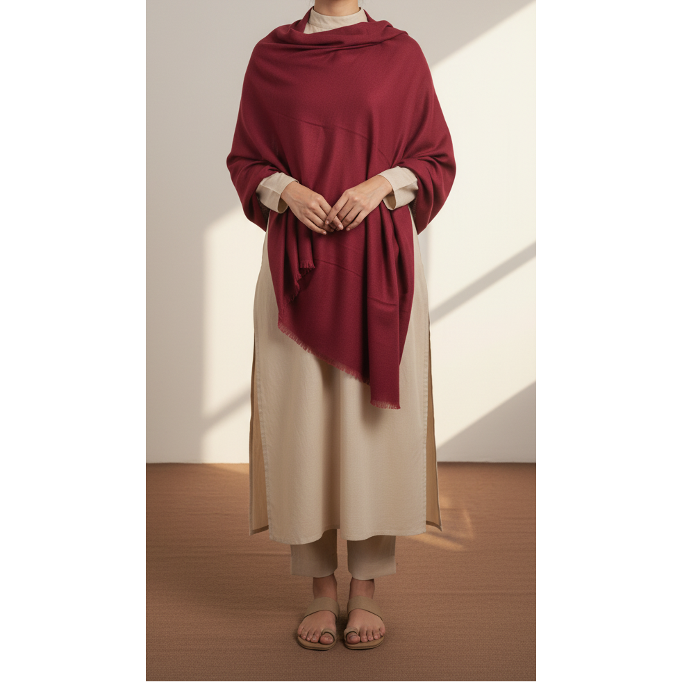 Maroon Winter Stole PN5207