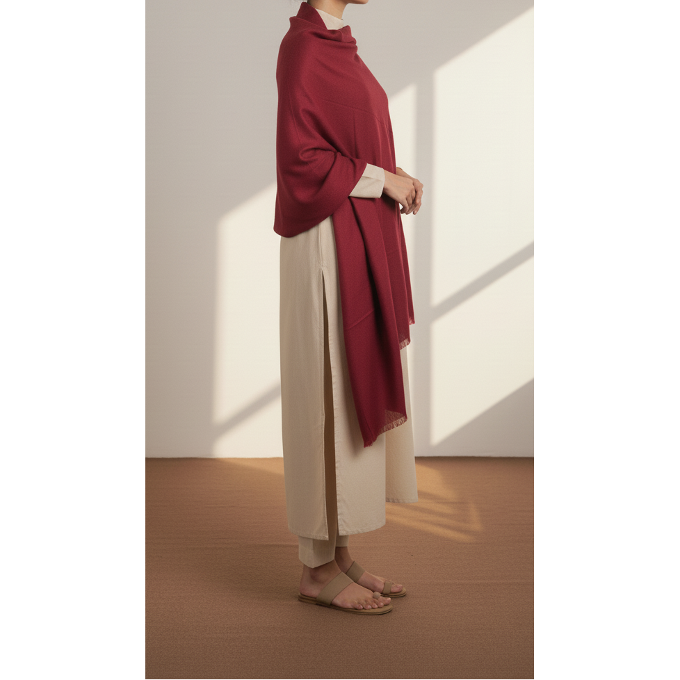 Maroon Winter Stole PN5207
