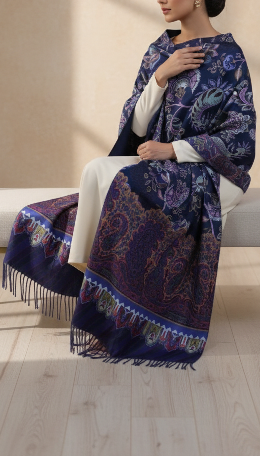 Navy Winter Stole PN5236